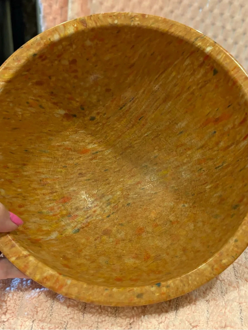 Vintage Texas Ware 118 E Melamine 10” brown Speckled Confetti mixing bowl